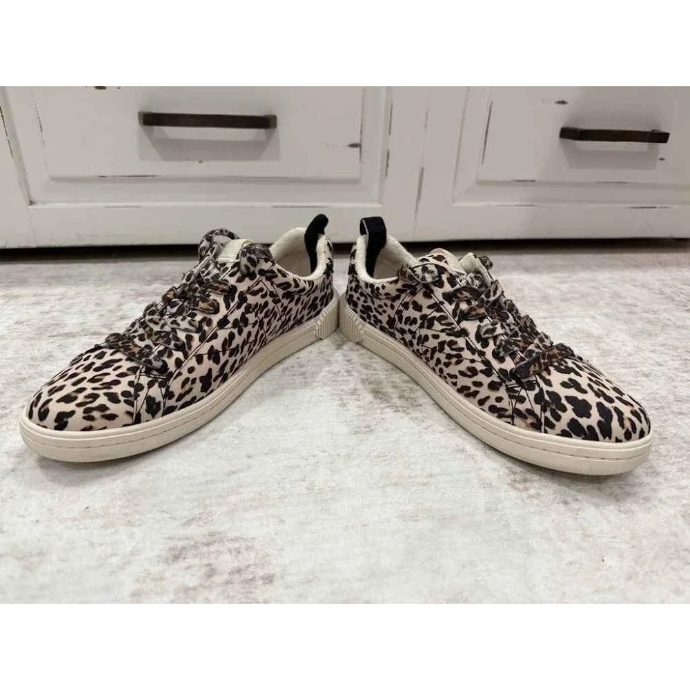 Kate Spade K As In Kate Court Leopard Canvas Sneakers Shoes 11B